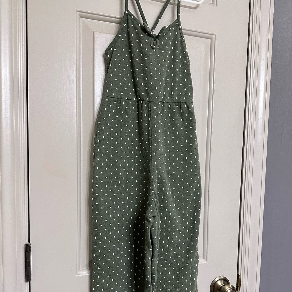 Green Polka Dot Romper